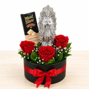 #74 Virgen con rosas y chocolate