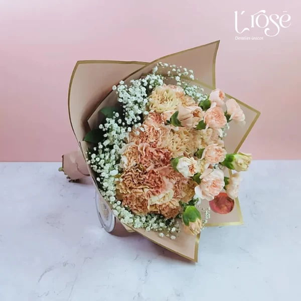 #459 Bouquet con claveles y yisophilia - Imagen 2