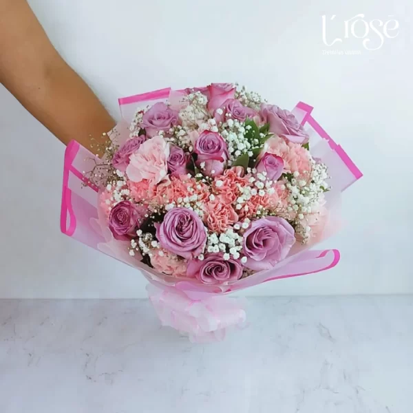 #273 Bouquet de rosas y claveles - Imagen 3