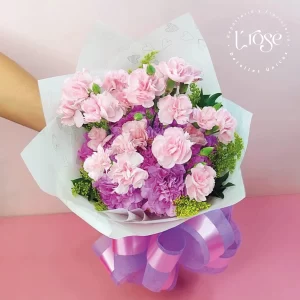 #459 Bouquet con claveles y yisophilia