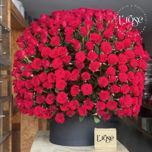 #377 Caja cilindro con rosas