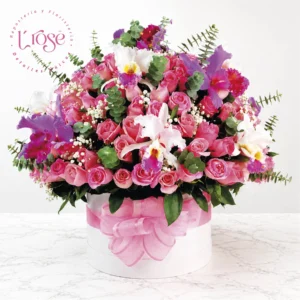 #8 Caja cilindro con flores