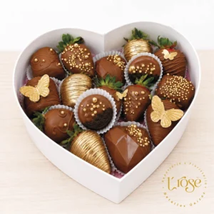 #329 Caja de corazón con mix cubiertos de chocolates
