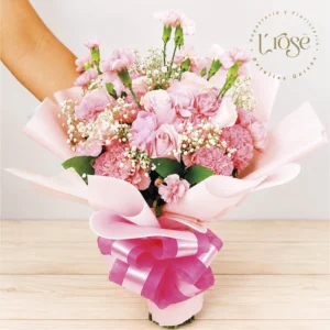 #167 Bouquet de rosas y claveles