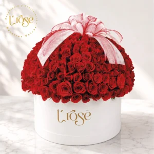 #178 Caja cilindro con rosas