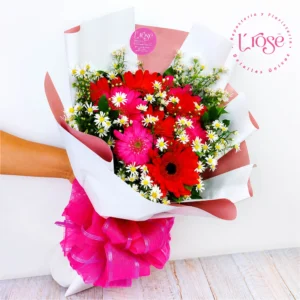 #403 Bouquet de gerberas y aster