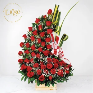 #405 Arreglo floral con rosas y yisophilias