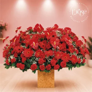 #415 Arreglo floral con anturios