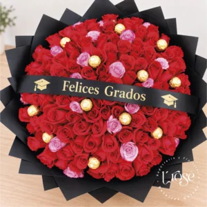 #513 Bouquet de rosas y chocolates