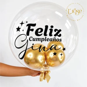 Globo burbuja con mensaje personalizado