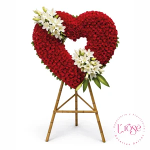 #21 Arreglo grande de rosas en forma corazón
