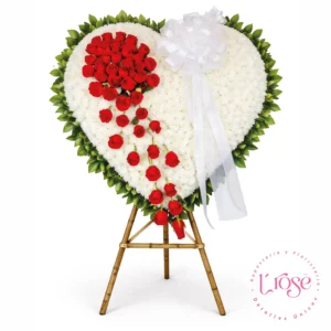 #46 Arreglo floral en forma de corazón