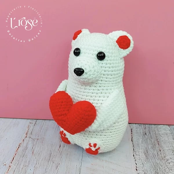 Oso con corazón amigurumi - Imagen 2