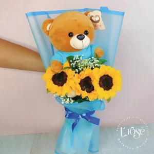 #99 Ramillete peluche con girasol