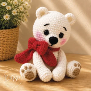 Osito amigurumi con lazo en cuello