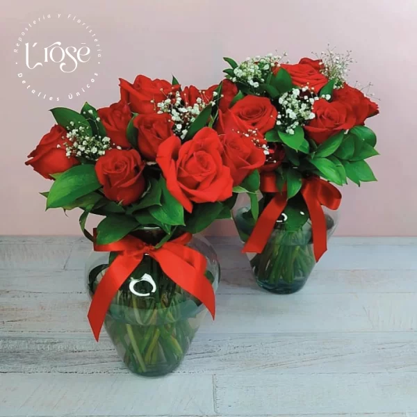 #136 jarrón con rosas - Imagen 2