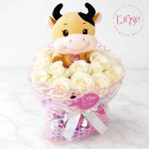 #10 Bouquet de rosas y peluche