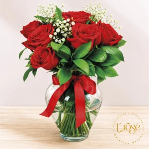 #249 jarrón con rosas