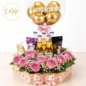 #358 Ancheta con rosas