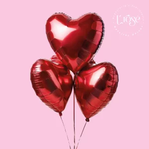 Globo corazón metalizado 18"