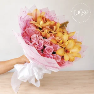 #595 Bouquet Premium de Rosas y Orquídeas