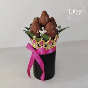 #601  Caja Corona de fresas con Chocolate