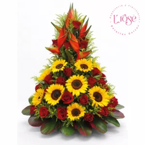 #81 Ramos de girasoles y rosas